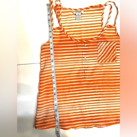 Pinky Brand Orange and White Striped Tank Size Small - Picture 5 of 5